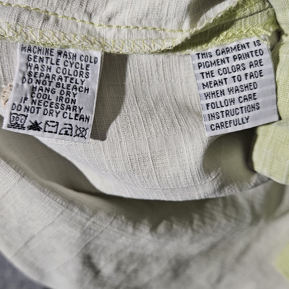 Tommy Bahama Shirt Mens XL Green Floral Palm Tree Silk Button Up Hawaiian Camp - Picture 9 of 9